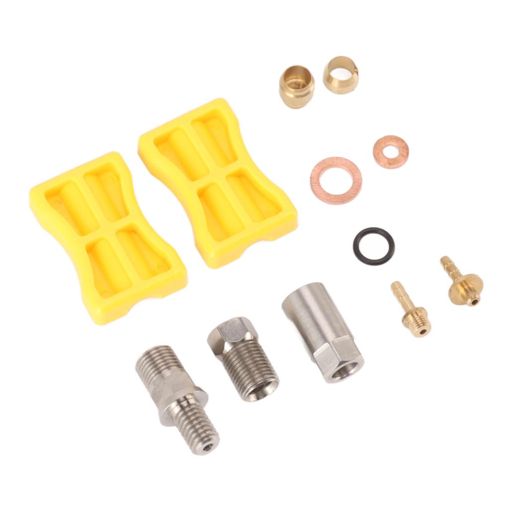 Bike Brake Hose Connector Aluminum Alloy Hydraulic Brake Hose Straight Through Type Connecting Insert Kit