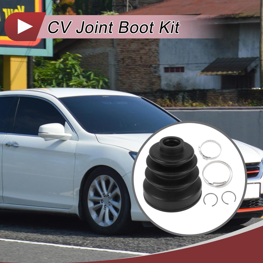 HEROFFIX Honda Accord 2005-2007 1 Set CV Joint Boot Kit Inner Constant Velocity Joint Boot W/Clamp No.44017S84C00 Black Rubber