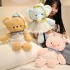 Kawaii Animals Plush Toy Fatty Squishy Stuffed Bear Elephant Rabbit Pig Sheep Soft Doll Baby Appeasing Cartoon Plush Cushion