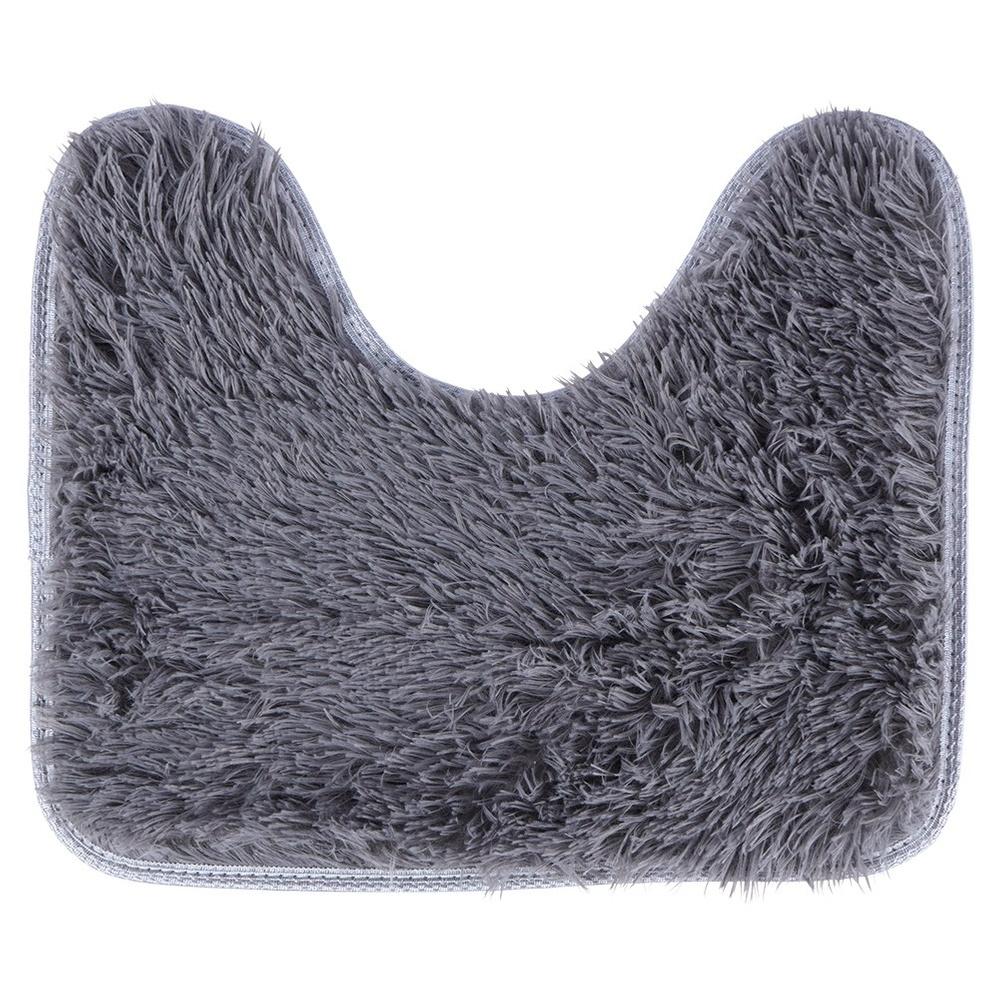 Bathroom Set: Soft, Shaggy Rug, Toilet Seat Cover