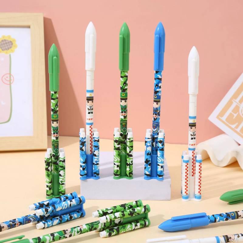 Creative Rocket-Shaped Neutral Black Pen - Fun Signature & Stress Relief Stationery