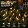 Dragonfly LED Solar String Lights Waterproof Colorful Decorative Lamp Outdoor Garden Balcony Patio Night Landscape Lighting