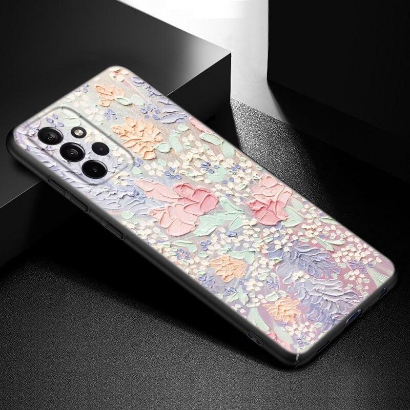 

Чехол для телефона с тисненым цветком для Samsung Galaxy A21 A30 A50 A52 S A13 A22 A32 A33 A53 A73 5G A11 A12 A31 A51 A70 A71 A72 Samsung A73 5G
