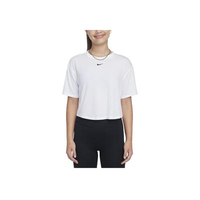 Uma Camiseta Relaxada Confortável de Manga Curta Tops Infantis Branco FZ5602-100