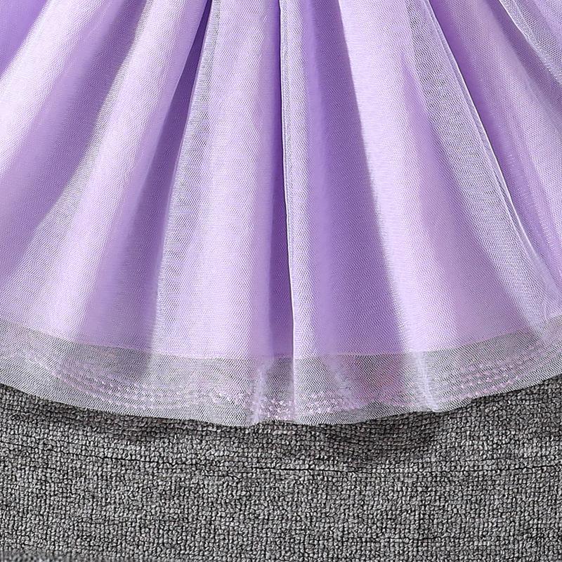 Rochii noi de vară pentru fete 2025 Dulci fluturi plasă floare 3d fără mâneci rochii de prințesă pentru copii