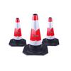 Reflective Rubber Traffic Cone: 70cm Triangular, 90cm Highway, Square, Cone-Shaped Barrel, Lifting Ring