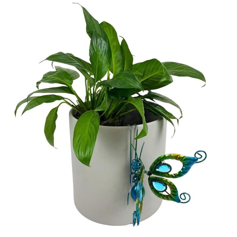 Butterflies Wall Hanging Planter Decors Metal Wall Mounted Planter Garden Yard Decorative Flower Pots Indoor Outdoor