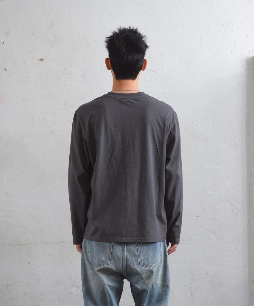 AMOU Wave Man Long Sleeve Charcoal