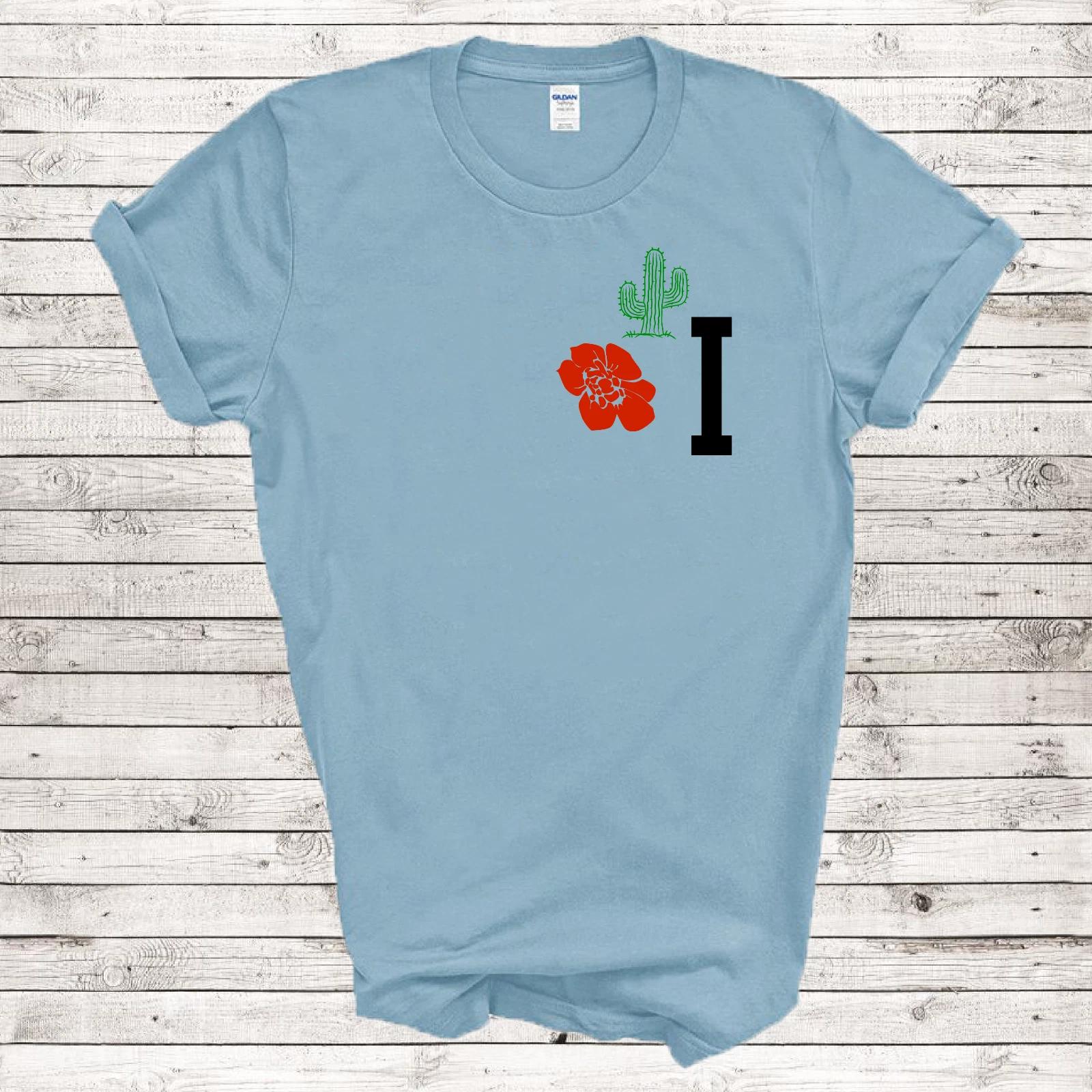 

Monogram I Names Flower Cactus Fashion 21st Century Woman Retro Gift T-Shirt XL