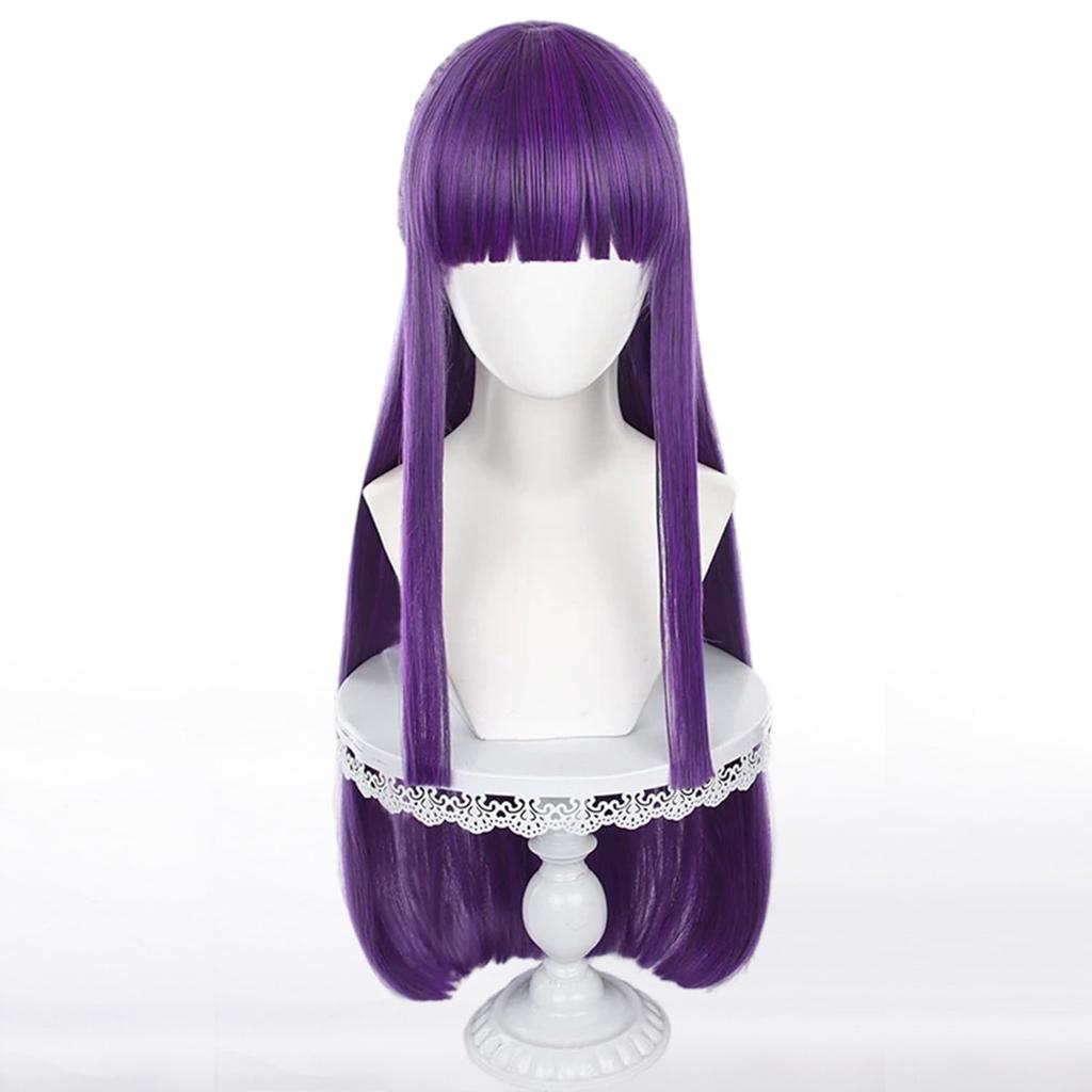 Purple Long Cosplay Wig for Comiket School Cultural Stage and Includes Wig Wig, Heat-Resistant, Costumes, Events, Halloween, Festivals, Festivals,