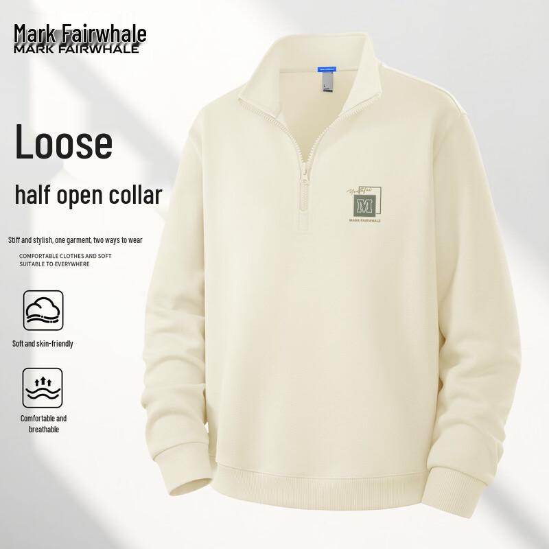

Mark Fairwhale Men s 2025 American Casual Half-Zip Stand-Collar Sweatshirt XL