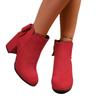 Autumn and Winter New Thick Heel Short Boots Suede Side Zipper Martin Boots Bow Fashion High Heel Women's Boots