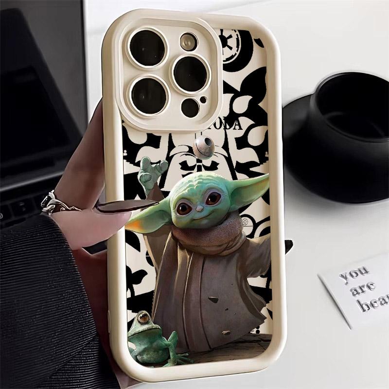 S-Stars-wars Baby Yodas Phone Case For iPhone 17E 11 12 13 14 15 16 17 Pro Max Fundas 17 Air Plus 16e 13Mini Silicone Back Cover iPhone 12