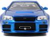 Kyosho Jada Toys Fast Furious Series Nissan Skyline Blue Finished Model JADA97173 & 1/24 F&F GT-R (R34) (Brian)