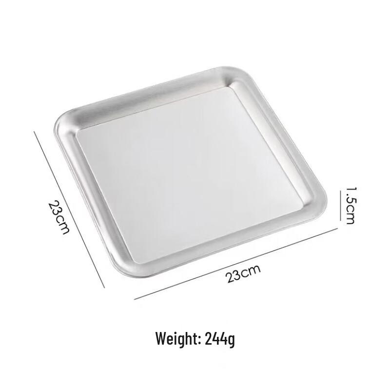 ZISIZ 304 Stainless Steel Korean Style Square Serving Plate