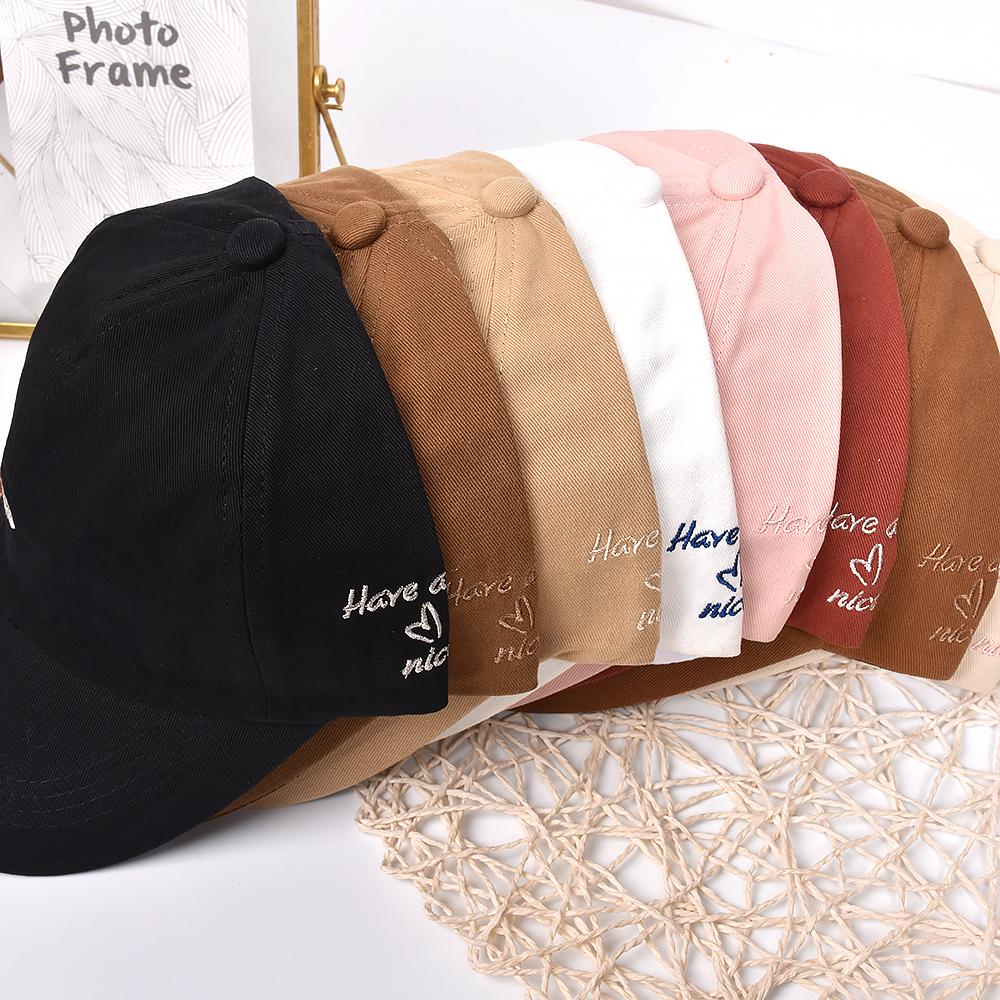 Summer Love Heart Designs Baseball Cap Sweet Women Men Empty Top Hat Sun Shading Sun Hat Classic Solid Color Peaked Caps