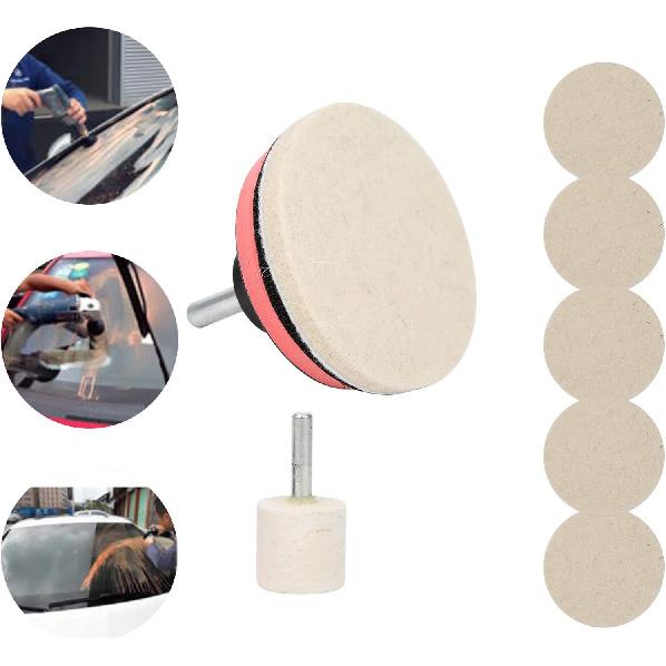 Cerium Oxide Glass Scratch Remover, Windshield Scratch Remover, 100g Cerium Oxide Powder Polishing Kit Wheels Set Polish Pads, Glass Polishing Kit