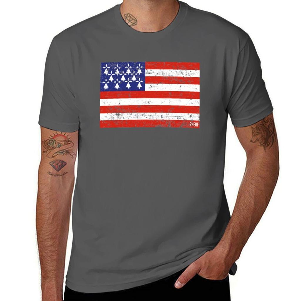 Bzh Flag Remastered Tshirt Basic Simple Casual Short Sleeve Tee