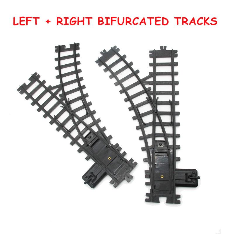 5cm wide Rail Track Expansion Pack for Railway King Classical City Train Flexible Track Straight Curved Rails Building Block Toy
