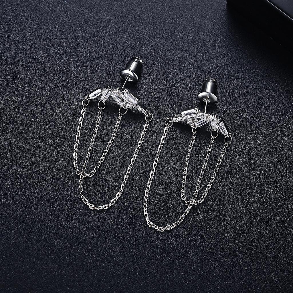 LUOTEEMI Luxury Earings Designs Jewelry Handmade Ear Stud Long Tassel Earrings