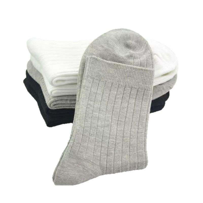 5 Pairs of Men's Mid-calf Socks, Odor-proof, Breathable and Sweat-absorbing, Vertical Long Socks for Autumn and Winter Sports