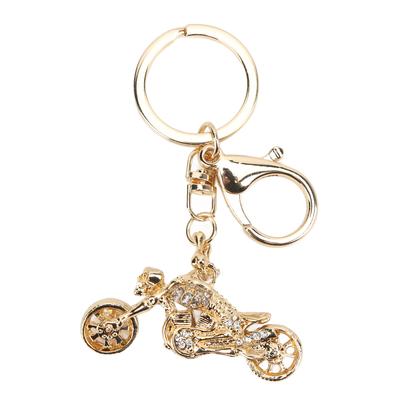 Car Keychain Multi Purpose Czech Rhinestones Stylish Cute Metal Button Shiny Fashion Bag Keychain for Bag Decoration