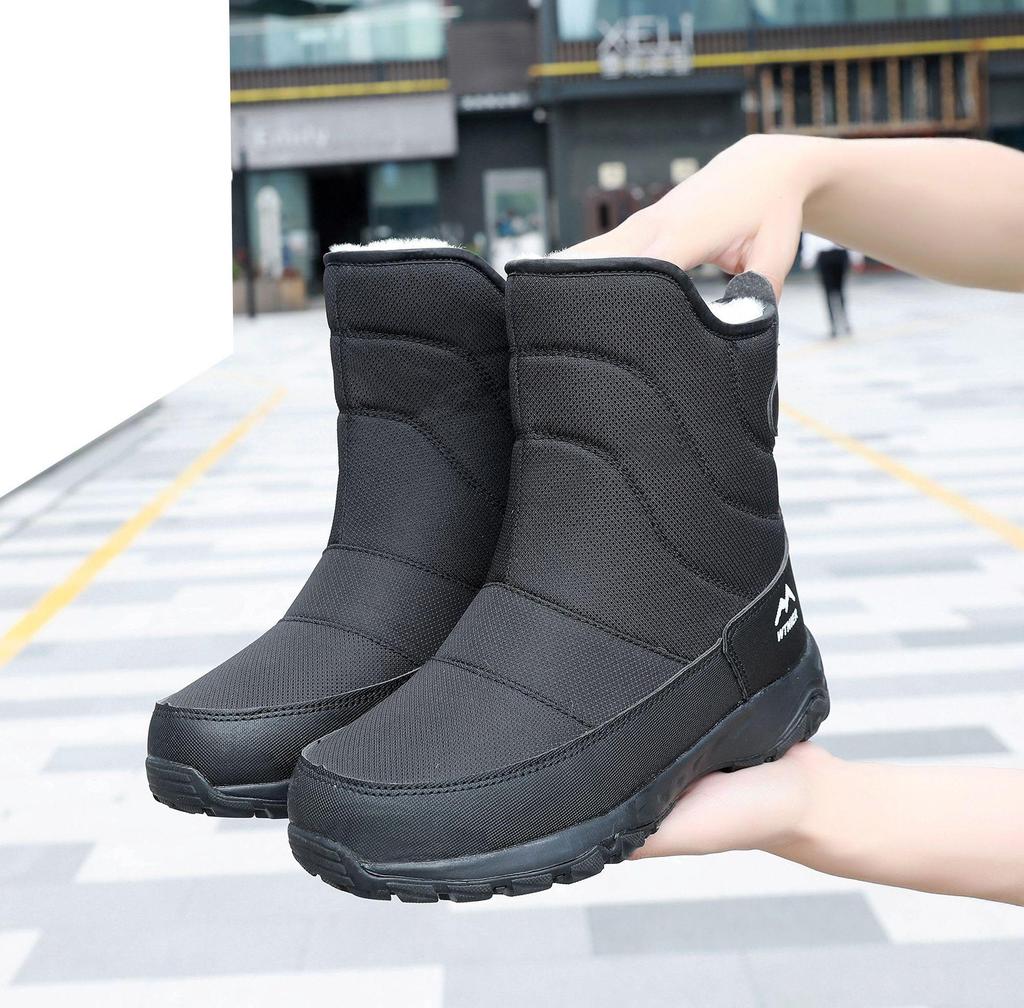 2024 Winter Thickened Non-slip Waterproof Snow Boots for Men, Women & Couples with Plush Lining.