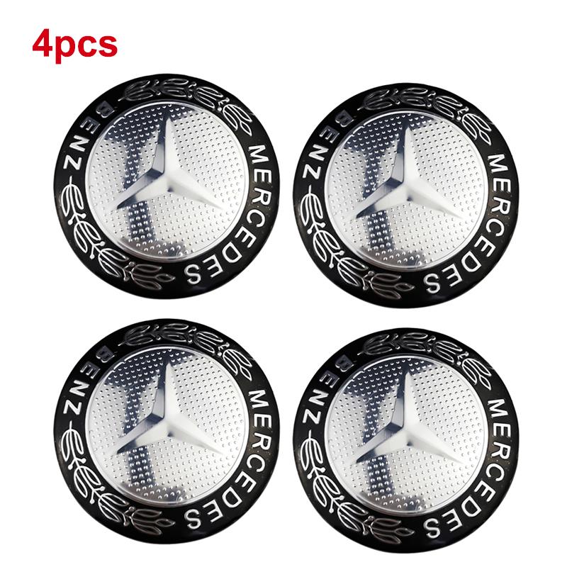 WVQ5   75mm Car Decals Wheel Hub Sticker for Mercedes Benz W176 W166 W163 W203 W204 W205 W210 W212 W221 Auto Rim Center Logo Decoration