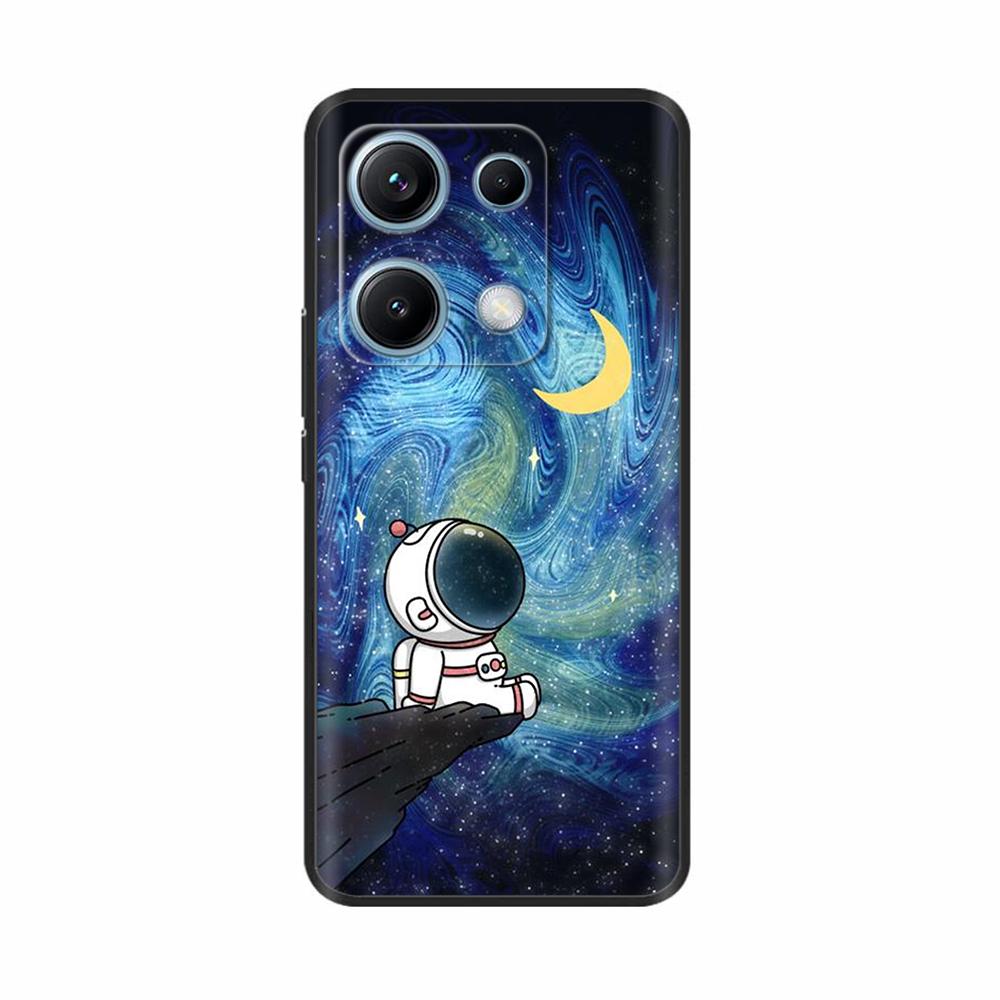 Xiaomi Redmi Note 14s Kılıfı Note14s Çiçekli Telefon Kılıfı Yumuşak İnce TPU Silikon Hafif Kapak Xiaomi Redmi Note 14s İçin