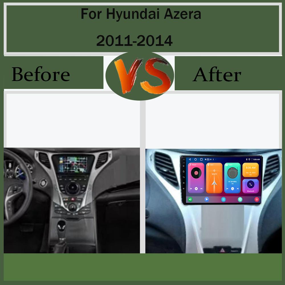 Android Auto Android For Hyundai Azera 2011 - 2014 Car Radio Multimedia Navigation Wireless Carplay QLED HDR Screen NO 2DIN