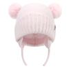 Winter Baby Hat Windproof Toddler Bonnet Cute Pompom Knitted Hats Newborn Beanies Cap Outdoor Warm Infant Accessories 0-2 Years