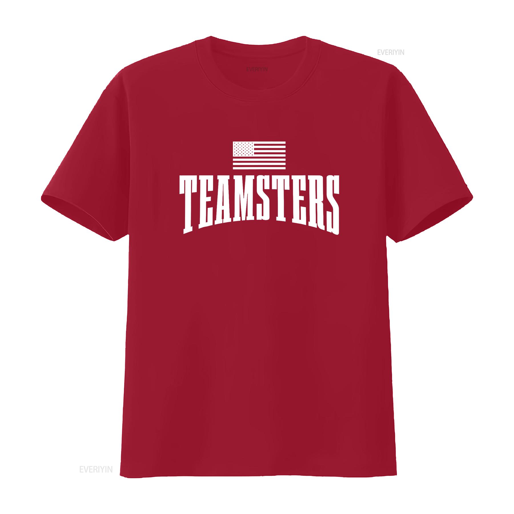 Teamsters Solidarity Union Worker Labor Protest USA Flag T Shirt vintage Washed Slightly streetwear Stylish Casual Breathable S