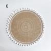 Ins Style Minimalist Tableware Mat Home Circular Woven Mat Restaurant Retro Hemp Decorative Mats Shooting Prop Coaster Drinkware