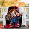 1pc Chucky2 Theme Blanket - Digital Print, Polyester, Cozy for All Seasons, Perfect for Outdoor, Camping, and Travel
