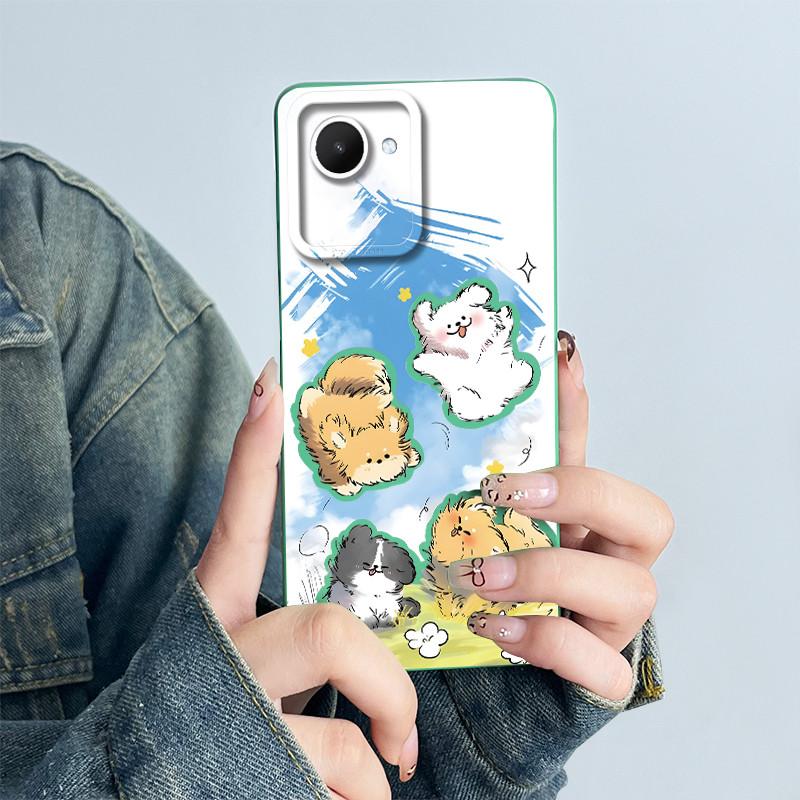 For Realme C30 C30s Narzo 50i Prime Phone Case RMX3690 RMX3506 Coque Soft Silicone Sweet Painted Back Printed Protective Cover