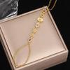 Vintage Hand Chain Bracelet Water Drop Shape Finger Connect Bracelet  for Women