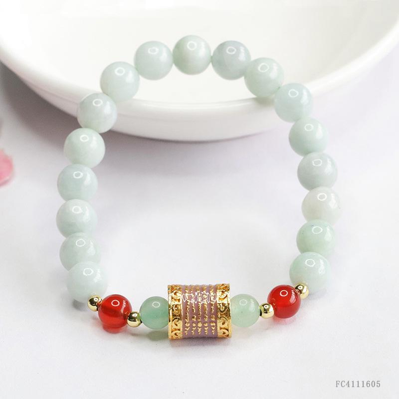 Ximang ximang Shinzue Jadeite Bracelet Five Pieces of Scriptures as Right Rain  Generation S4111605