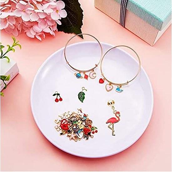 YFFSFDC Charm Accessory Parts 100-piece Set Necklace Earring Pendant Decoration Jewelry DIY Ornament Handmade Gift Decorative Item Craft