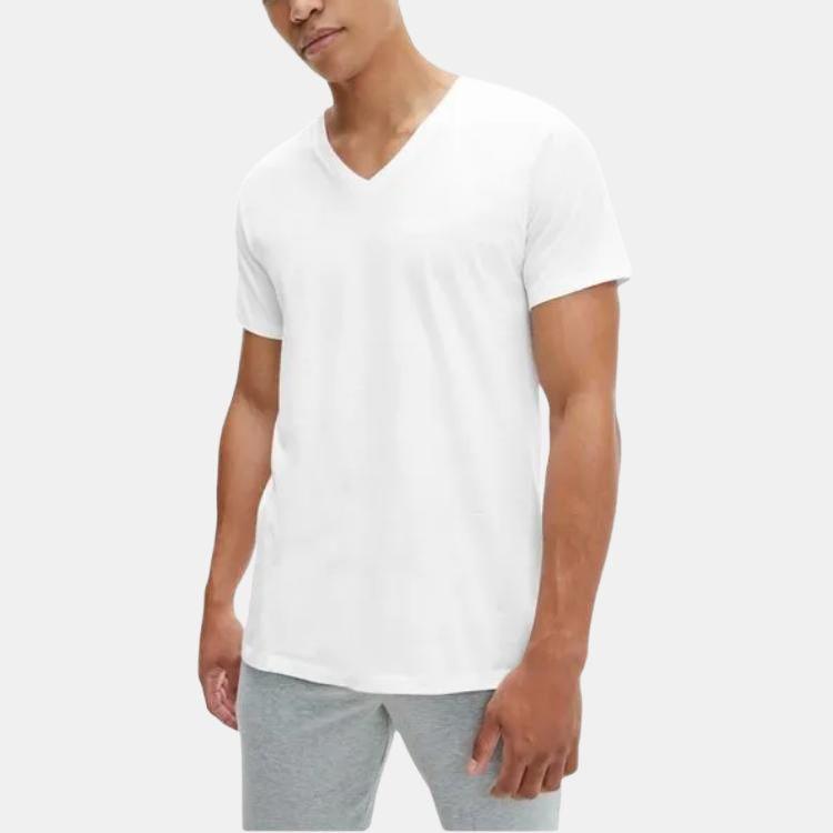 Calvin Klein Solid Loose V-Neck Short Sleeve T-Shirt Men Tops NB4012-100