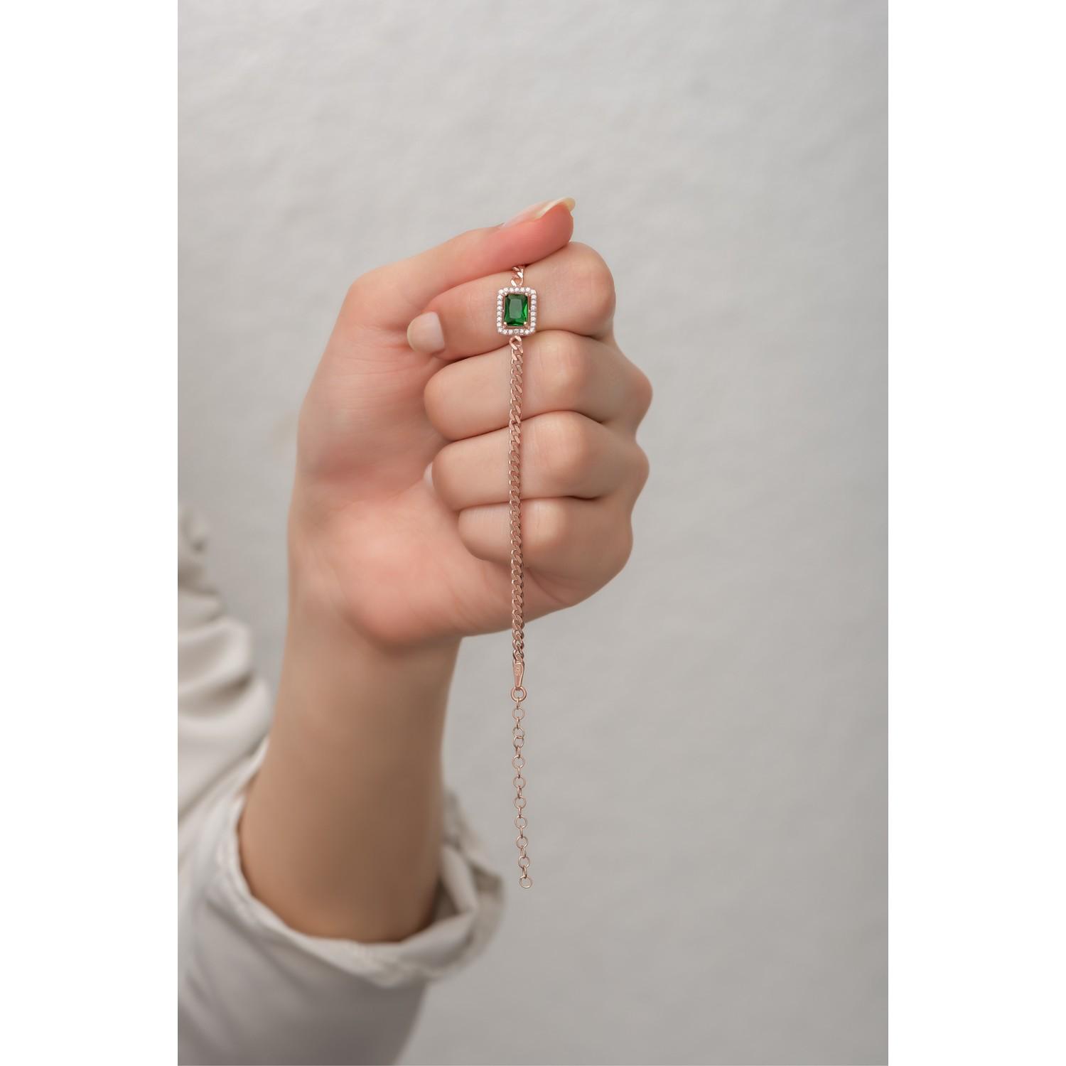 

Браслет Aquamarintektas Rose Gourmet Chain из стерлингового серебра 925 пробы