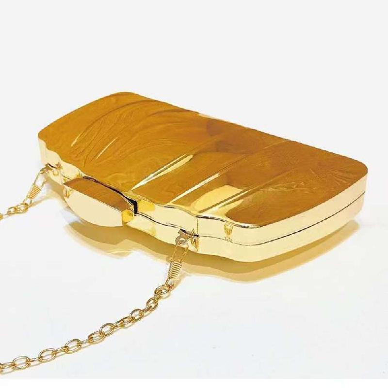 Shoulder Bag Fashion Crossbody Evening New Arrival Chain Tin Box Clutch Gold Women Woman Handbags Luxury High Quality Novelty