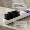 2026 Upgrade for Short Hair, Wireless Straightening Brush, Mini Hair Straightener with MCH Heating and Ionic & Ceramic Care, Perfect for Women (White)