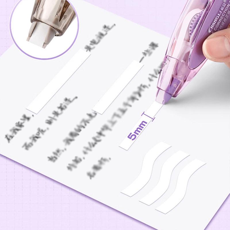 6M5MM Press Type Correction Tape with Replaceable Refills Morandi Color Series for Students School Office Stationery Supplies