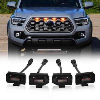 For Toyota Tacoma Off Road & Sport 2020 2021 2022 Led Grill Light Car Front Grid Warning Daylights DRL Daytime Running Lamp 4PCS