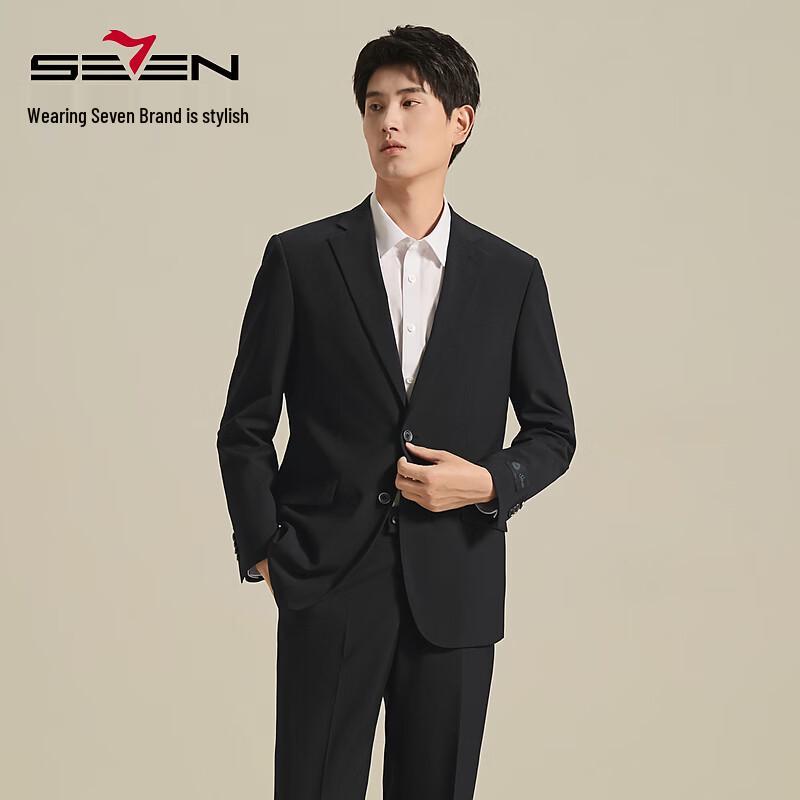 Seven Men's Silk Blend Wrinkle-Free Wool Suit