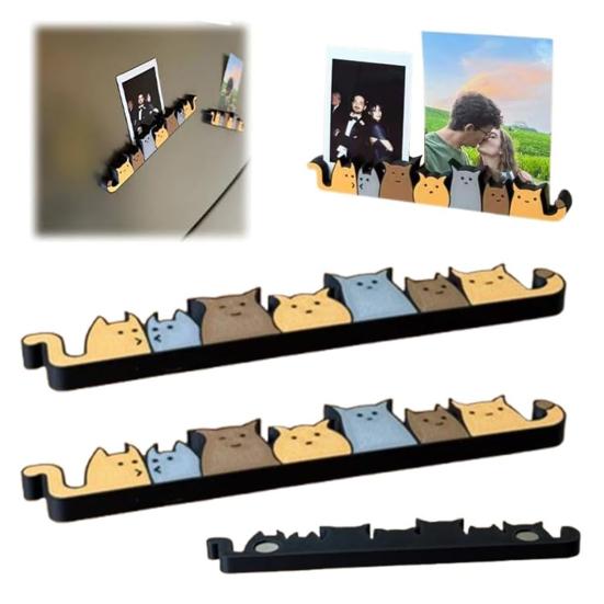 1/2Pcs Cat Refrigerator Magnet Photo Holder Home Office Kitchen Whiteboard Locker Fridge Kitten Magnetic Decoration Ornament