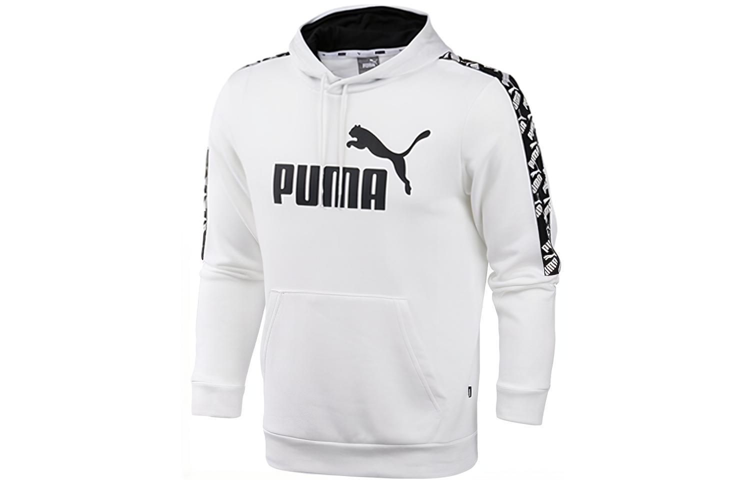 PUMA Sweatshirts Men s White Hooded Moderate Regular 584128-02 XL