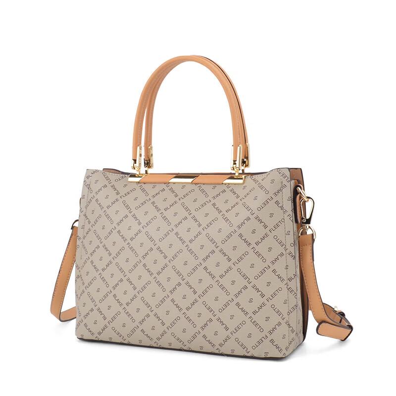 PLOVER Women s Casual Multi-Compartment Letter Print Shoulder Bag Small