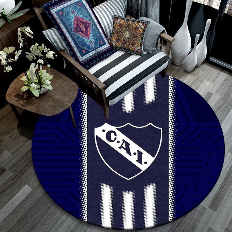 Club Atletico Independiente Round Area Rug,Carpet Rug for Living Room Bedroom Sofa Playroom Decor,Non-slip Floor Mat