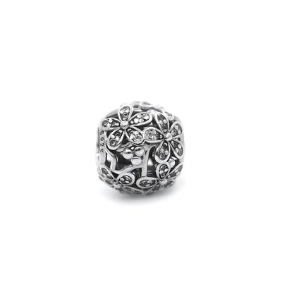Daisy Floral Decoration Pendant Women Jewelry Silver 791492CZ